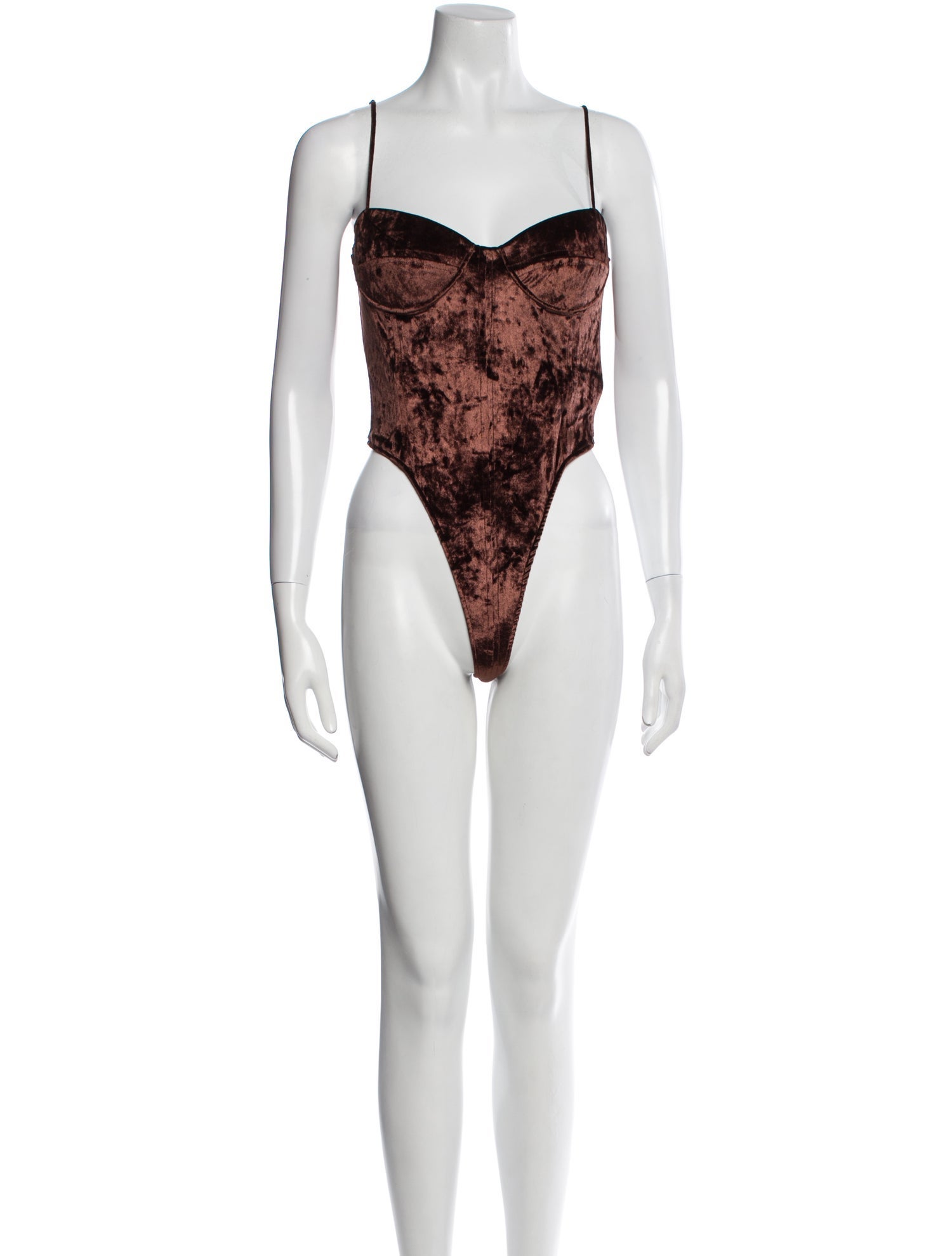 LaQuan Smith Square Neckline Sleeveless Bodysuit