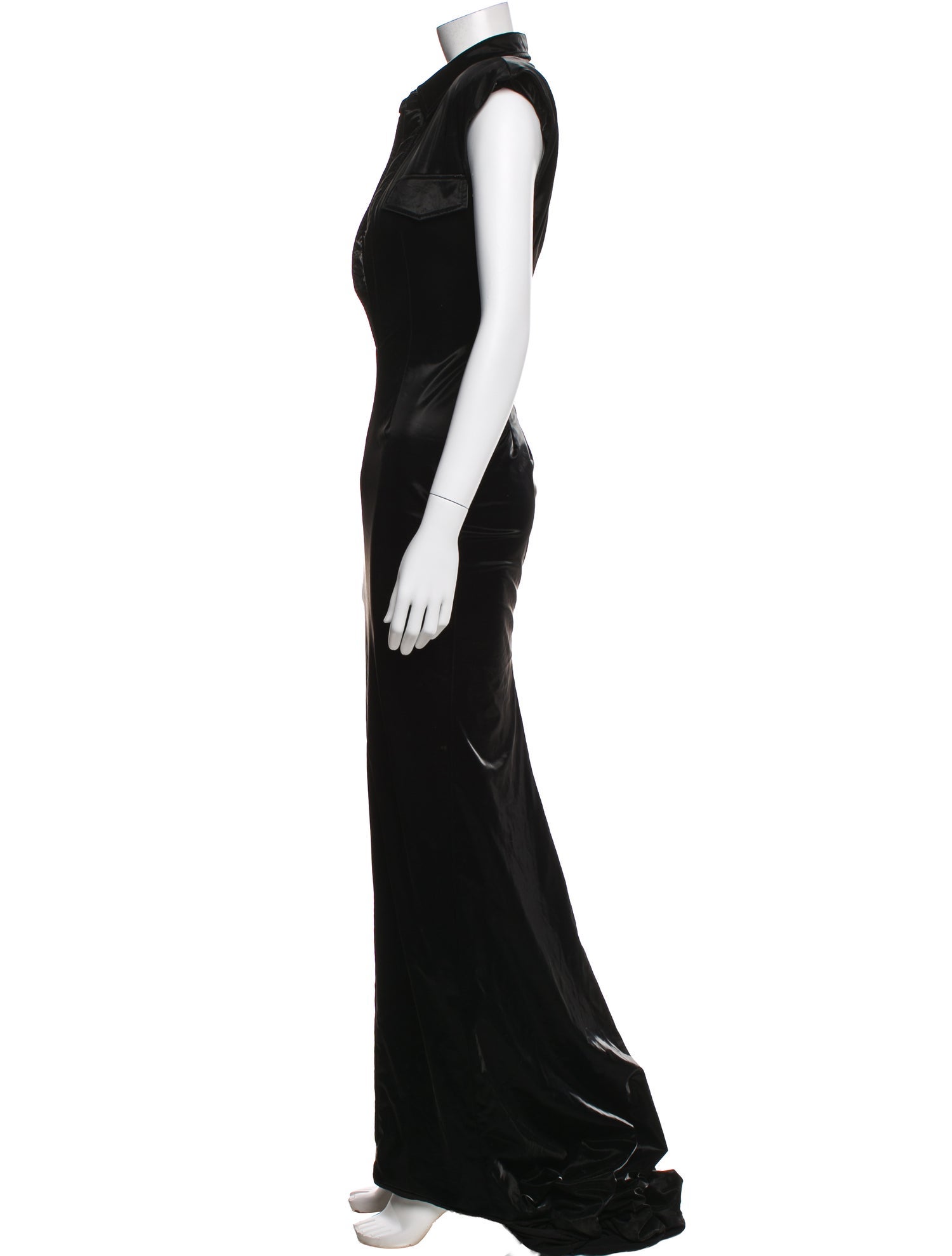 LaQuan Smith V-Neck Long Dress