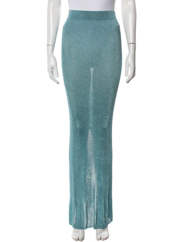 Pre-owned Laquan Smith Long Skirt In Blue