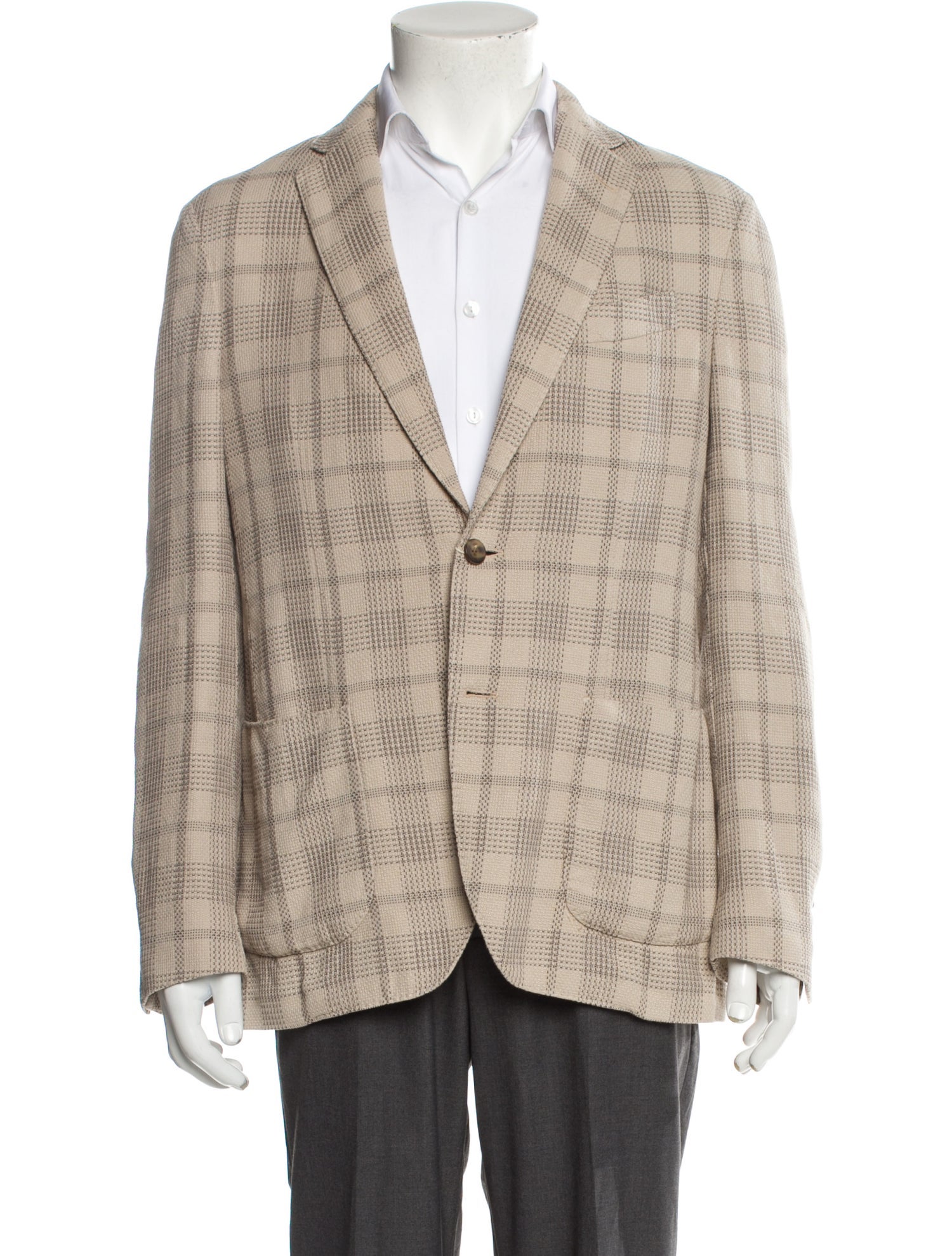 Lardini Plaid Print Blazer w/ Tags