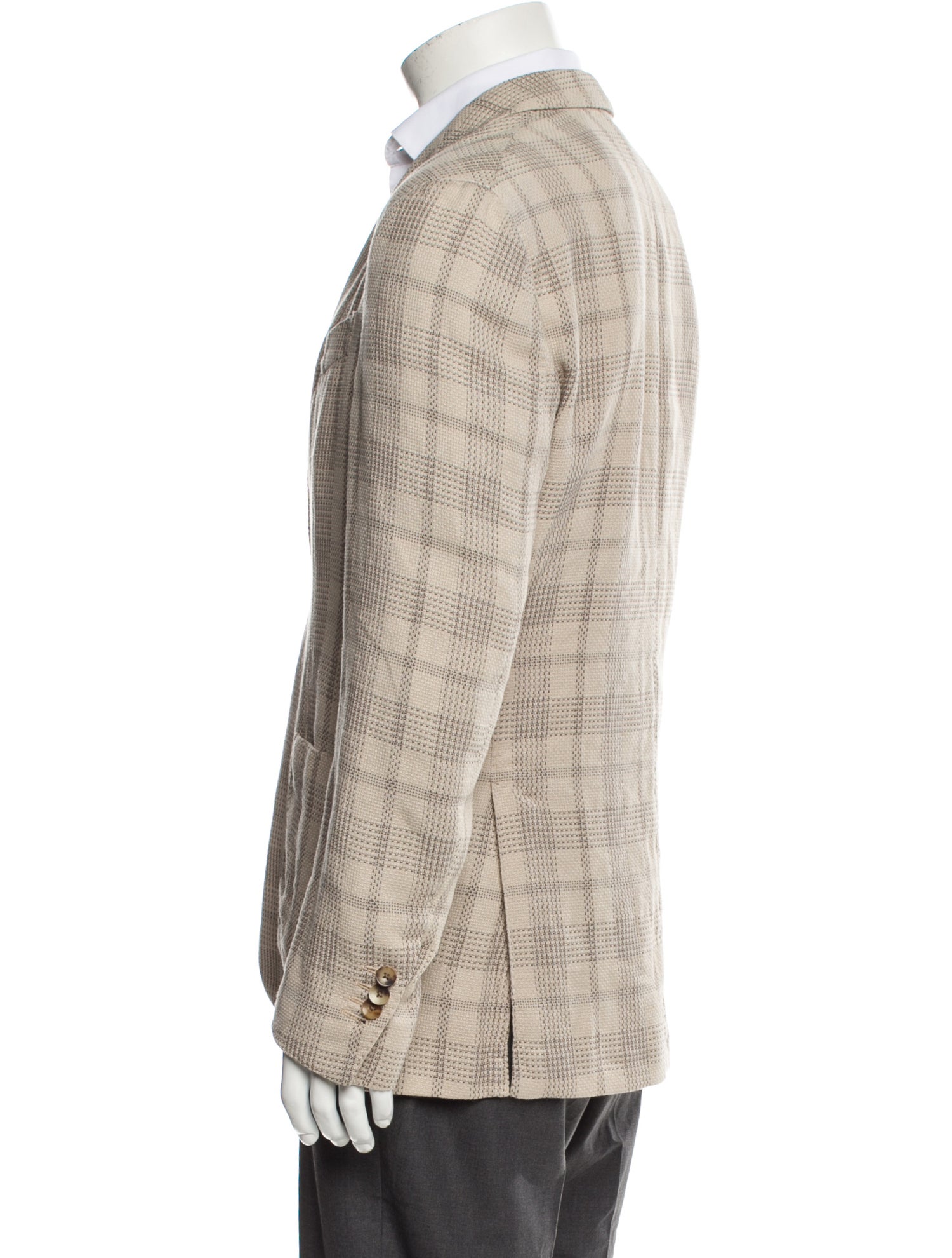 Lardini Plaid Print Blazer w/ Tags