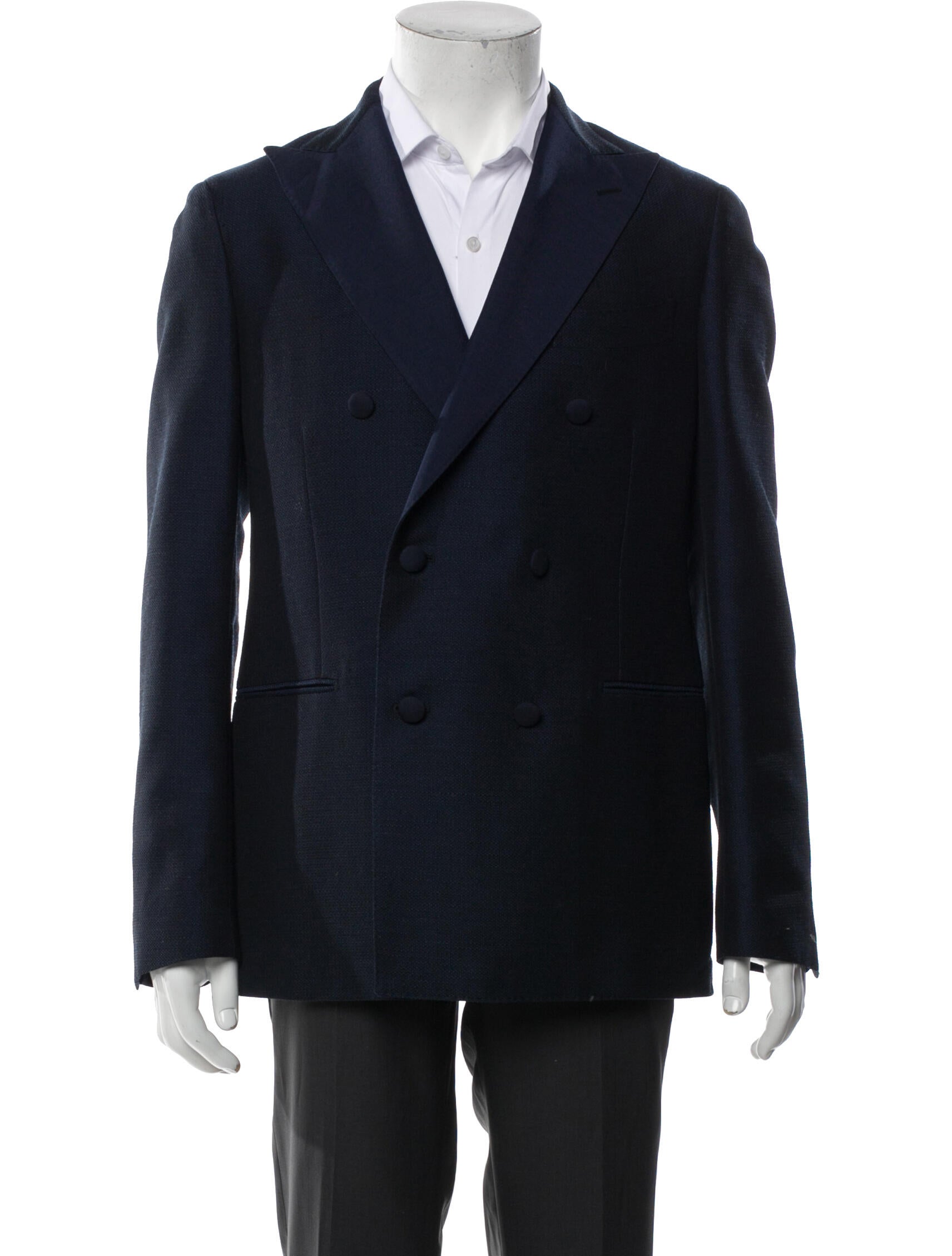 Lardini Mohair Embroidered Accent Blazer