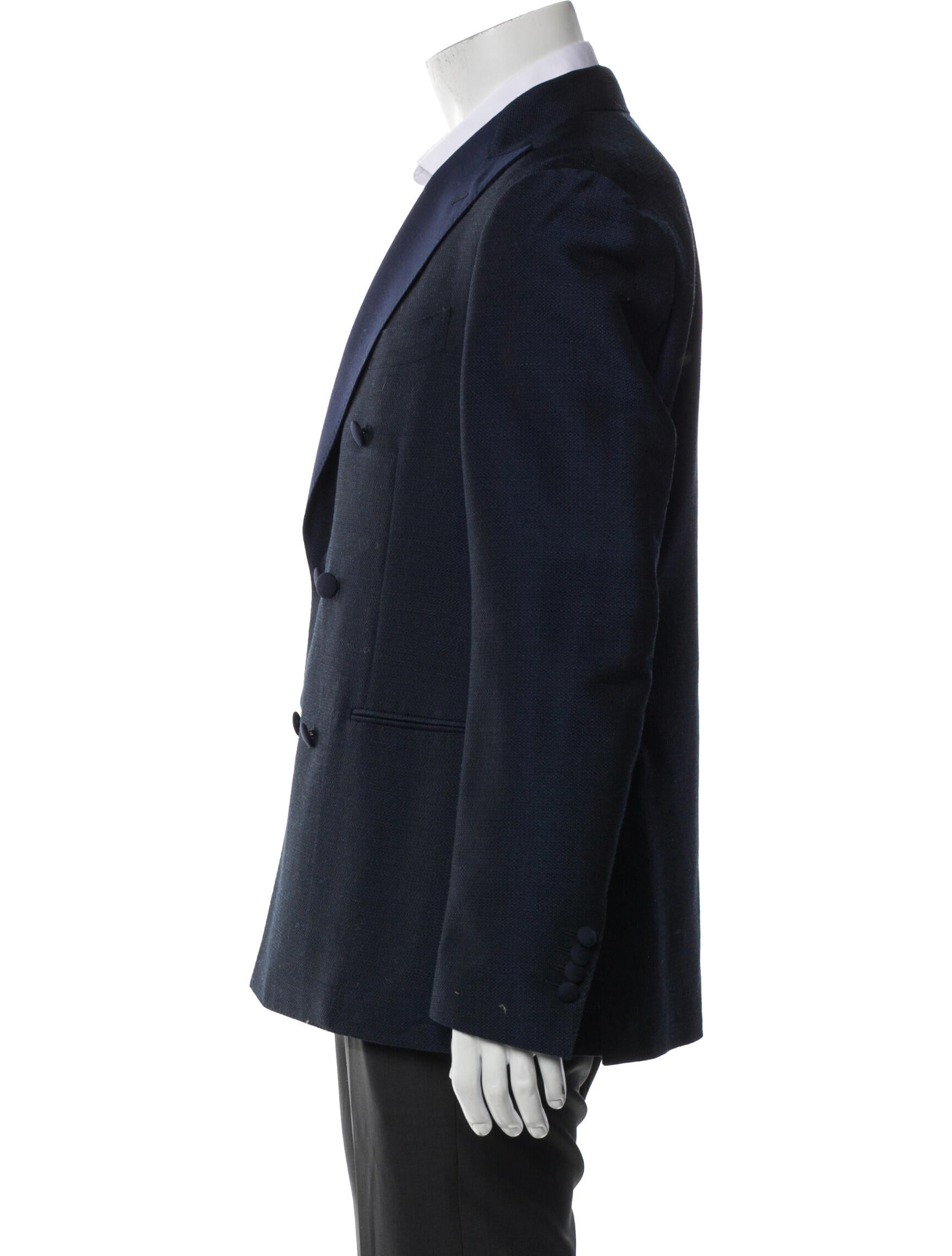 Lardini Mohair Embroidered Accent Blazer