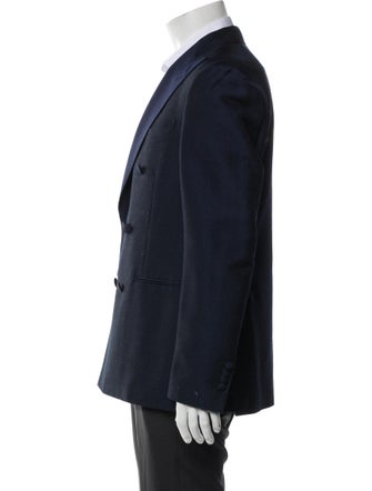 Lardini Mohair Embroidered Accent Blazer
