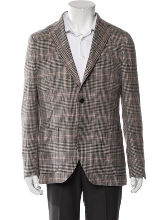 Lardini Plaid Print Blazer