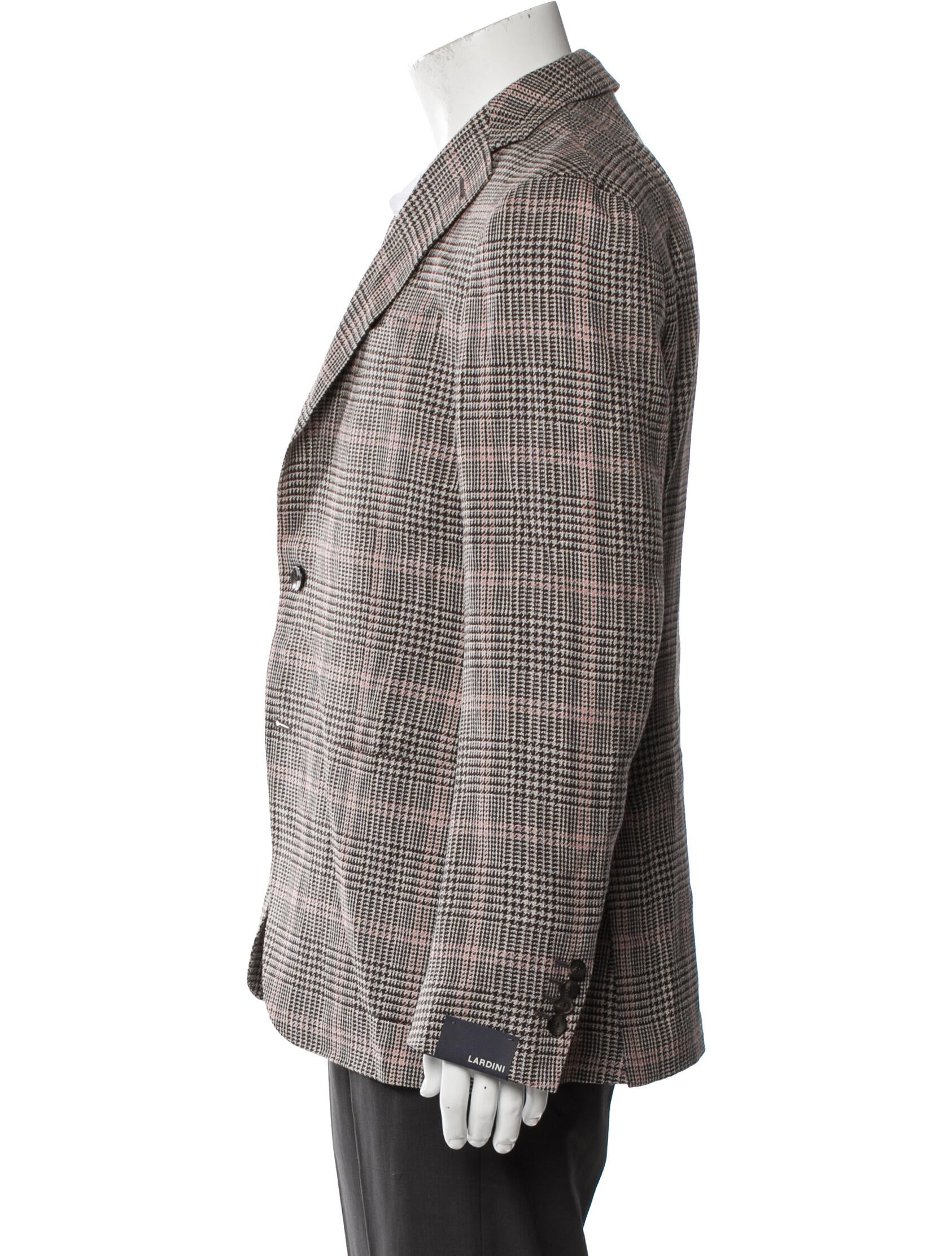 Lardini Plaid Print Blazer