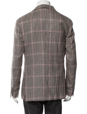 Lardini Plaid Print Blazer