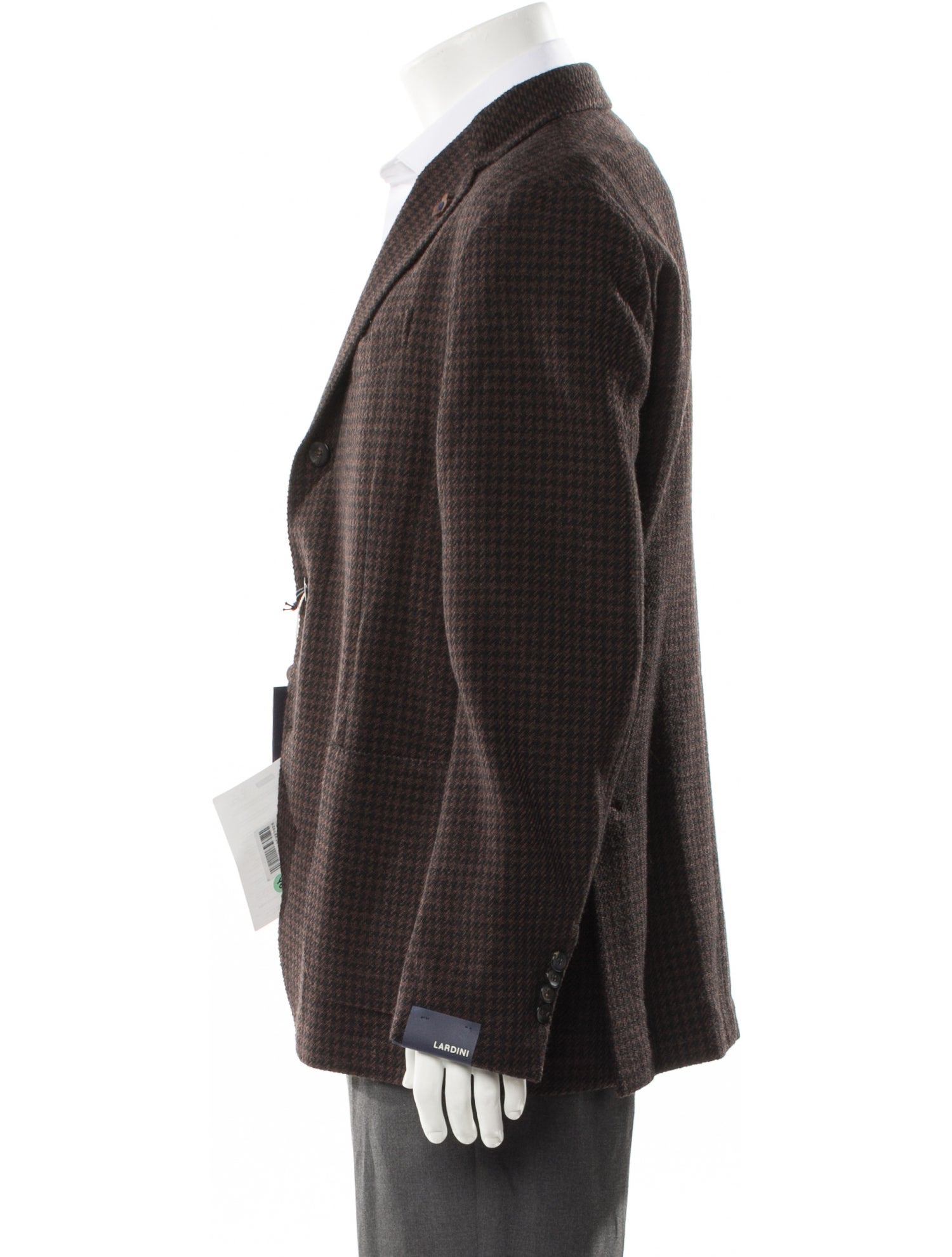 Lardini Wool Houndstooth Print Blazer w/ Tags