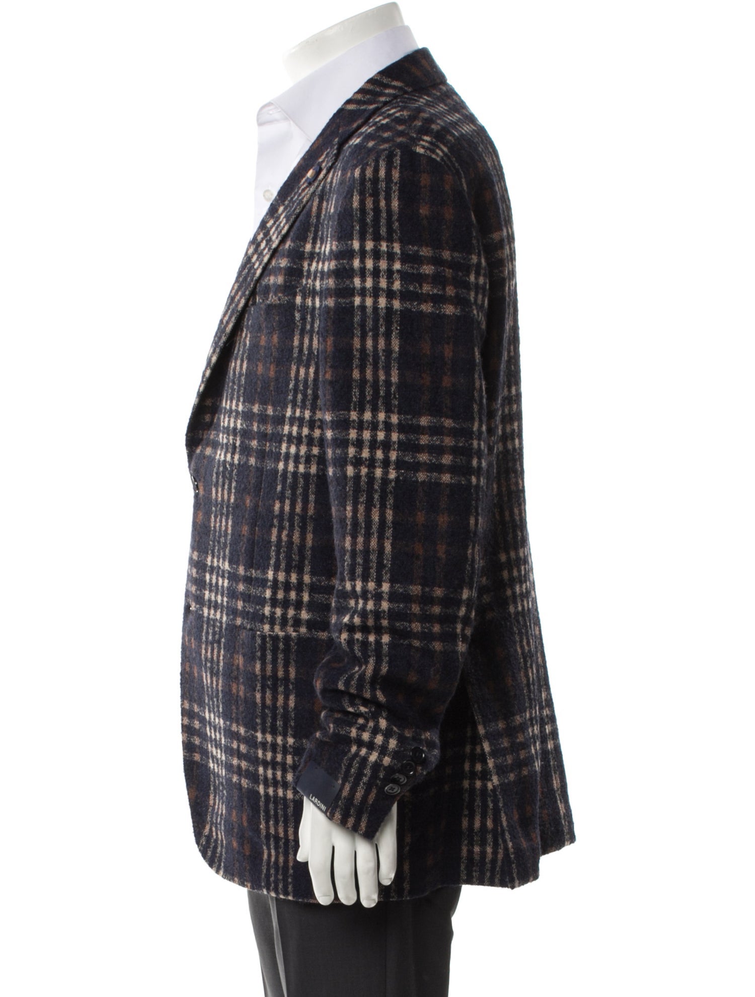 Lardini Plaid Print Blazer w/ Tags
