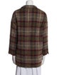 Lardini Wool Plaid Print Coat