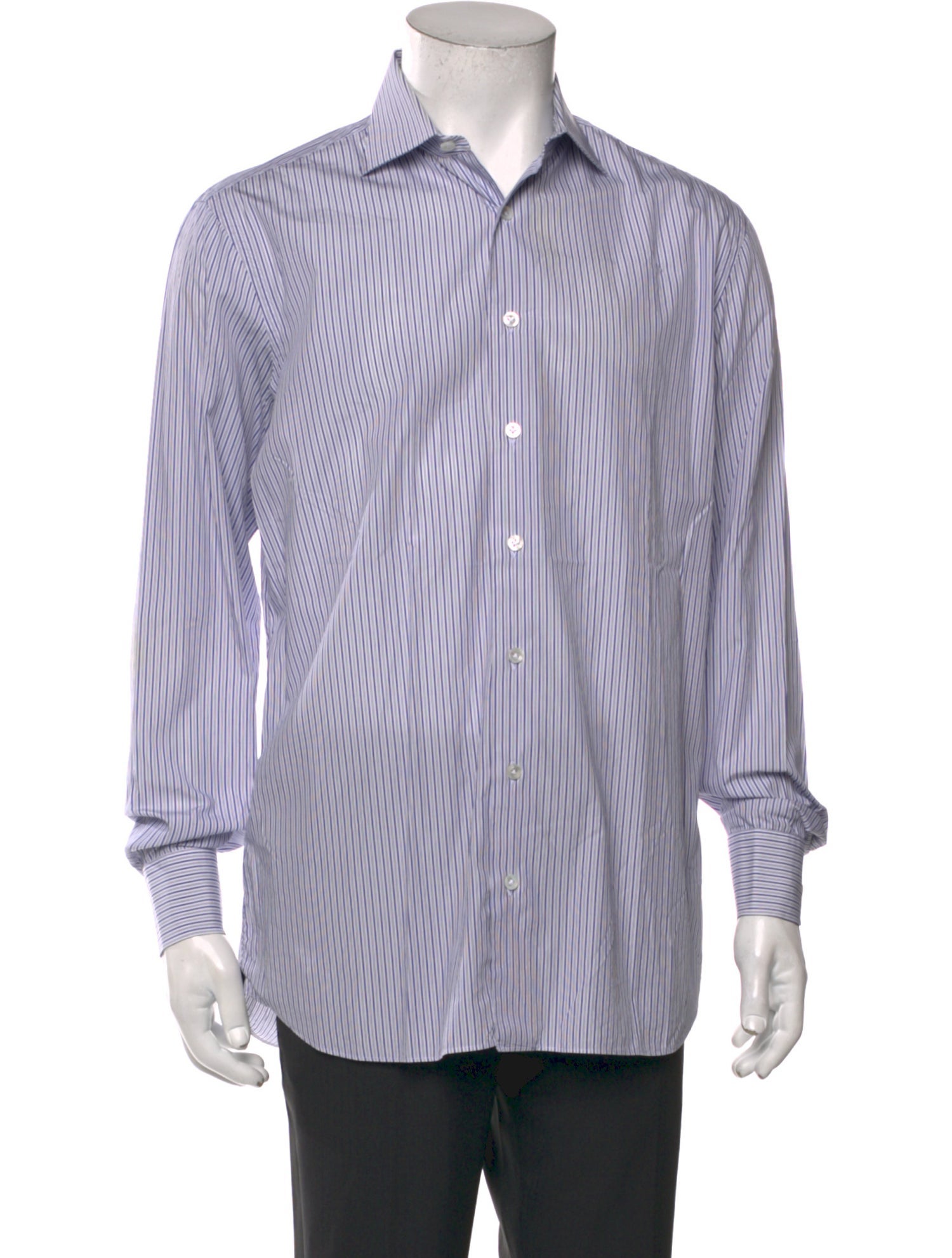 Lardini Striped Long Sleeve Dress Shirt