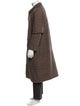 Lardini Wool Houndstooth Print Trench Coat