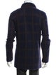 Lardini Wool Plaid Print Peacoat
