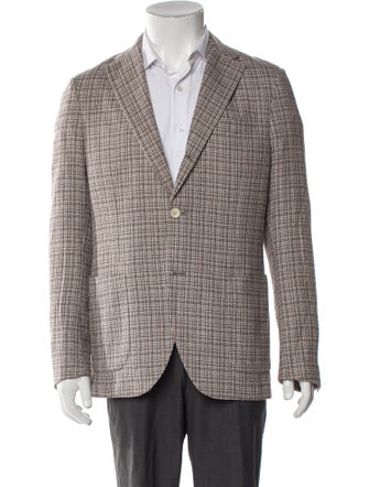 Lardini Plaid Print Blazer