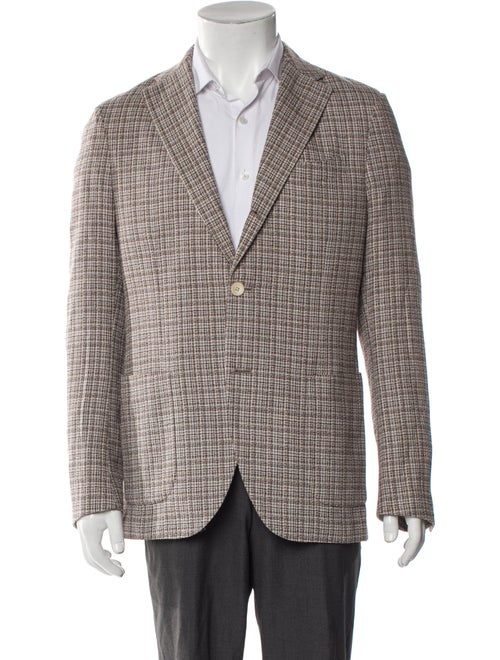 Lardini Plaid Print Blazer