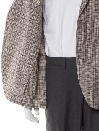 Lardini Plaid Print Blazer