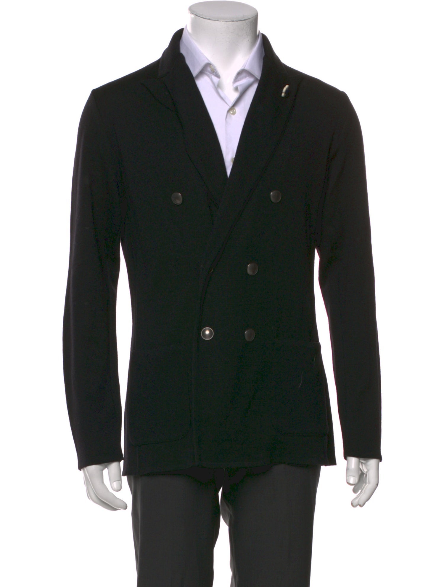 Lardini Wool V-Neck Cardigan