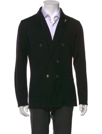 Lardini Wool V-Neck Cardigan