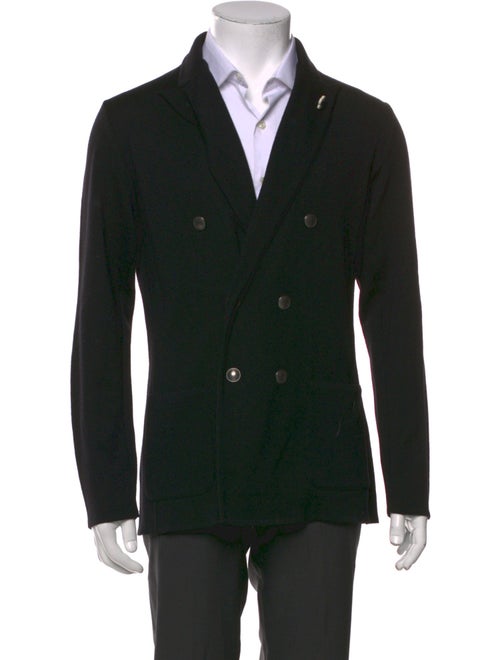 Lardini Wool V-Neck Cardigan