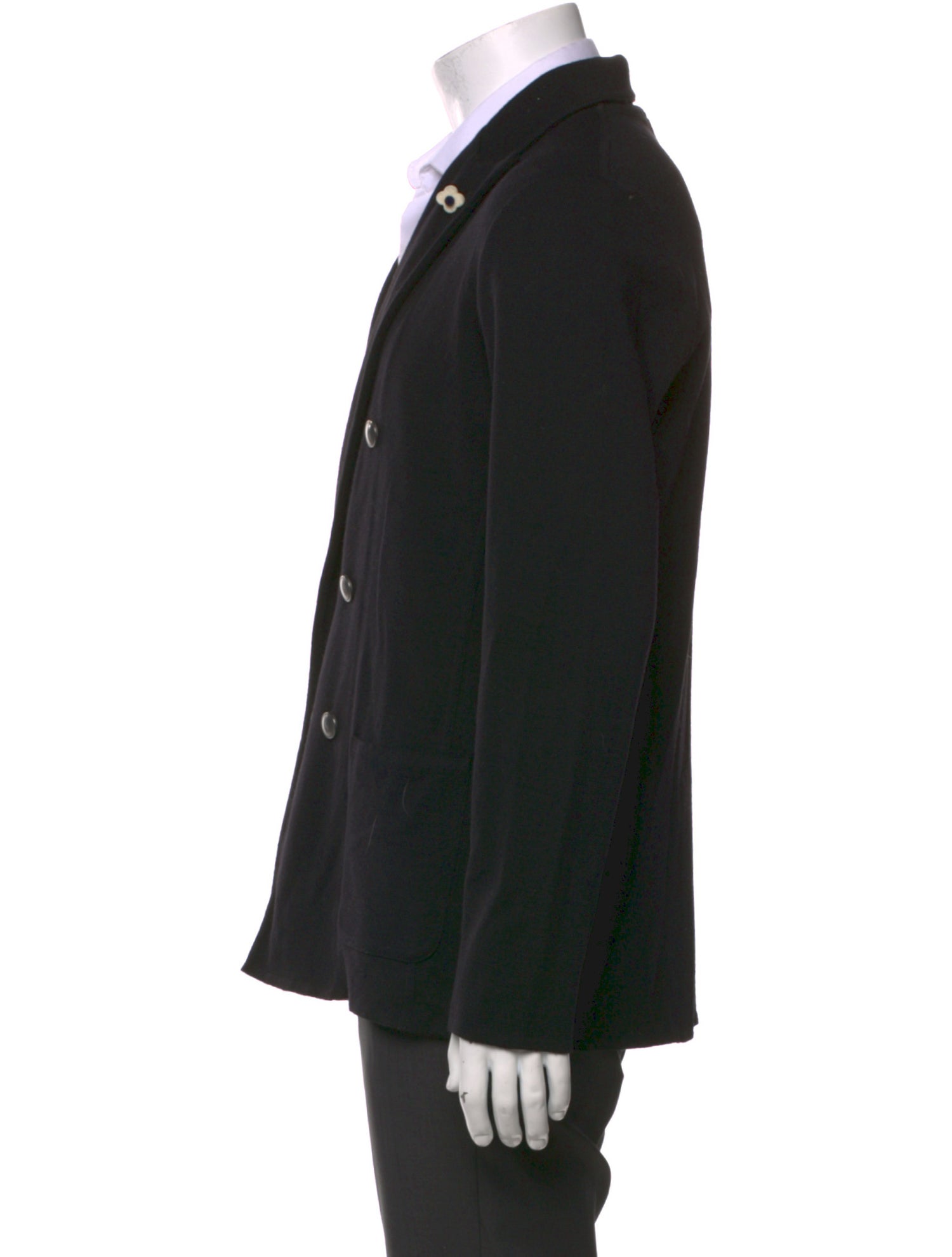 Lardini Wool V-Neck Cardigan