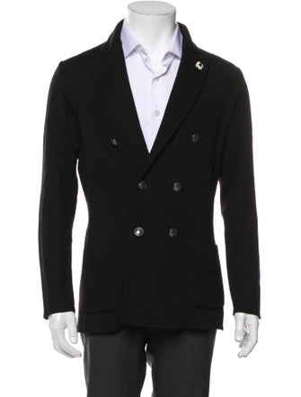 Lardini Wool V-Neck Cardigan