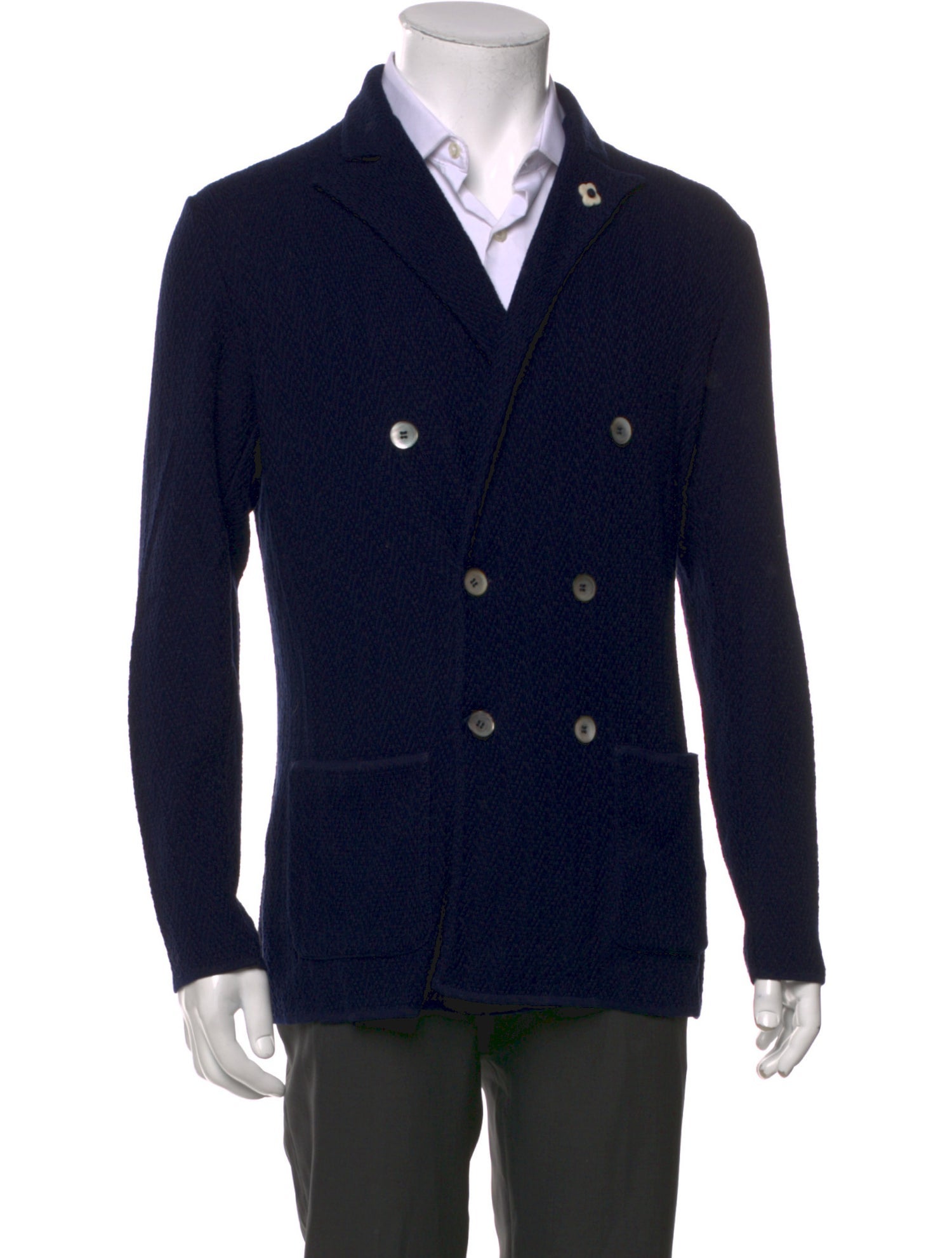 Lardini V-Neck Long Sleeve Cardigan