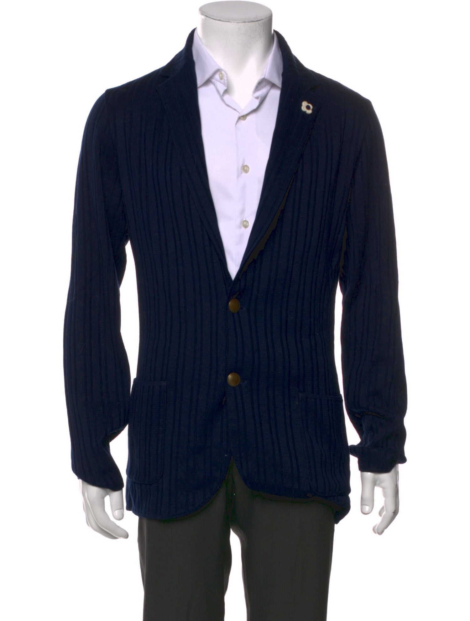 Lardini V-Neck Long Sleeve Cardigan