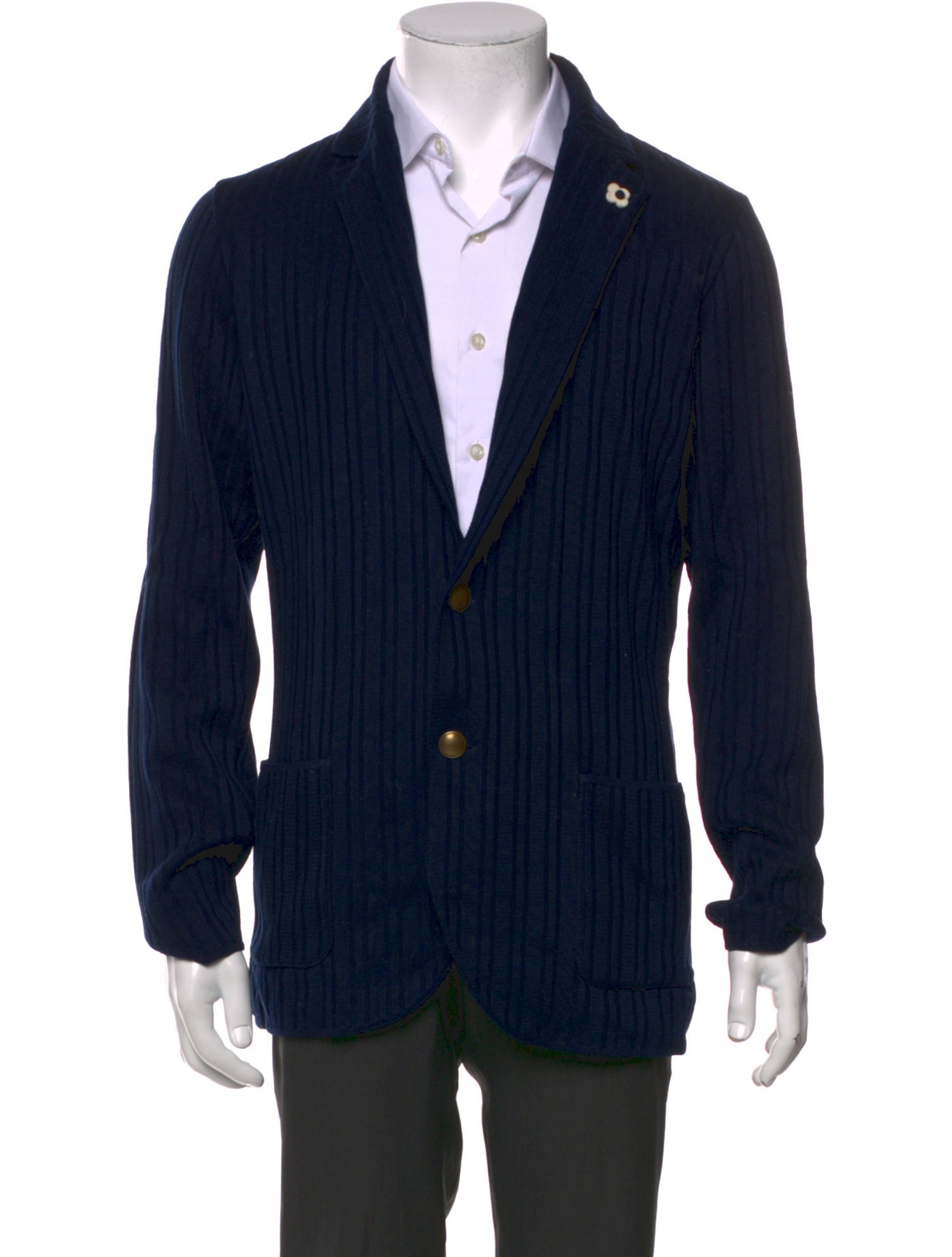 Lardini V-Neck Long Sleeve Cardigan