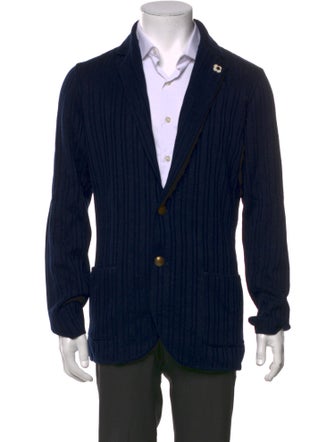 Lardini V-Neck Long Sleeve Cardigan
