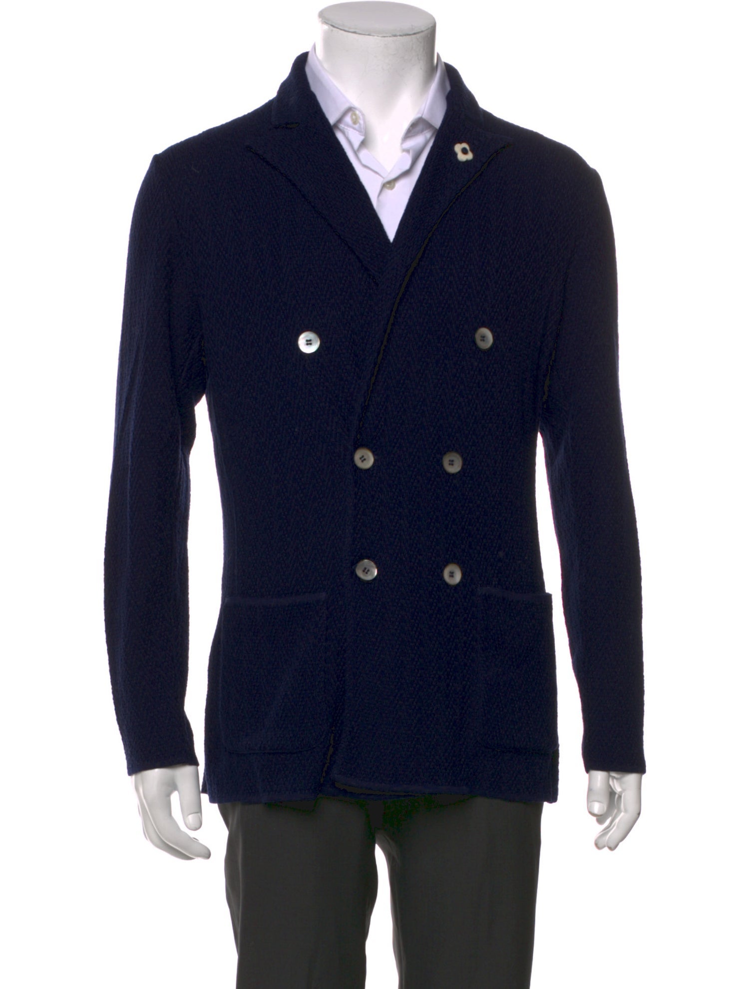 Lardini V-Neck Long Sleeve Cardigan