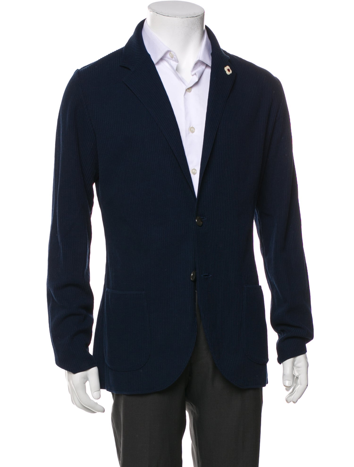 Lardini V-Neck Long Sleeve Cardigan