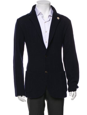 Lardini Wool V-Neck Cardigan