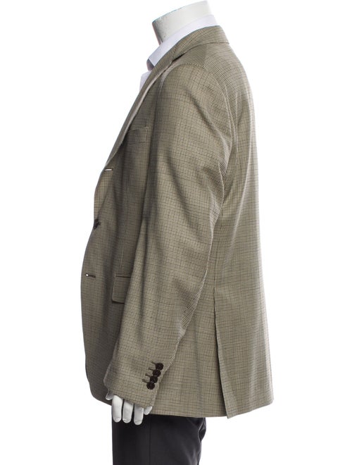 Lardini Wool Houndstooth Print Puffer Coat