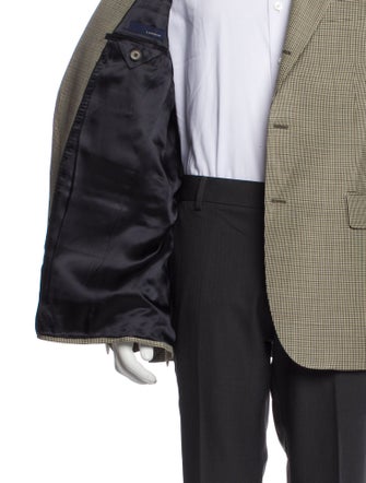 Lardini Wool Houndstooth Print Puffer Coat