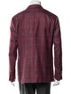 Lardini Wool Plaid Print Blazer