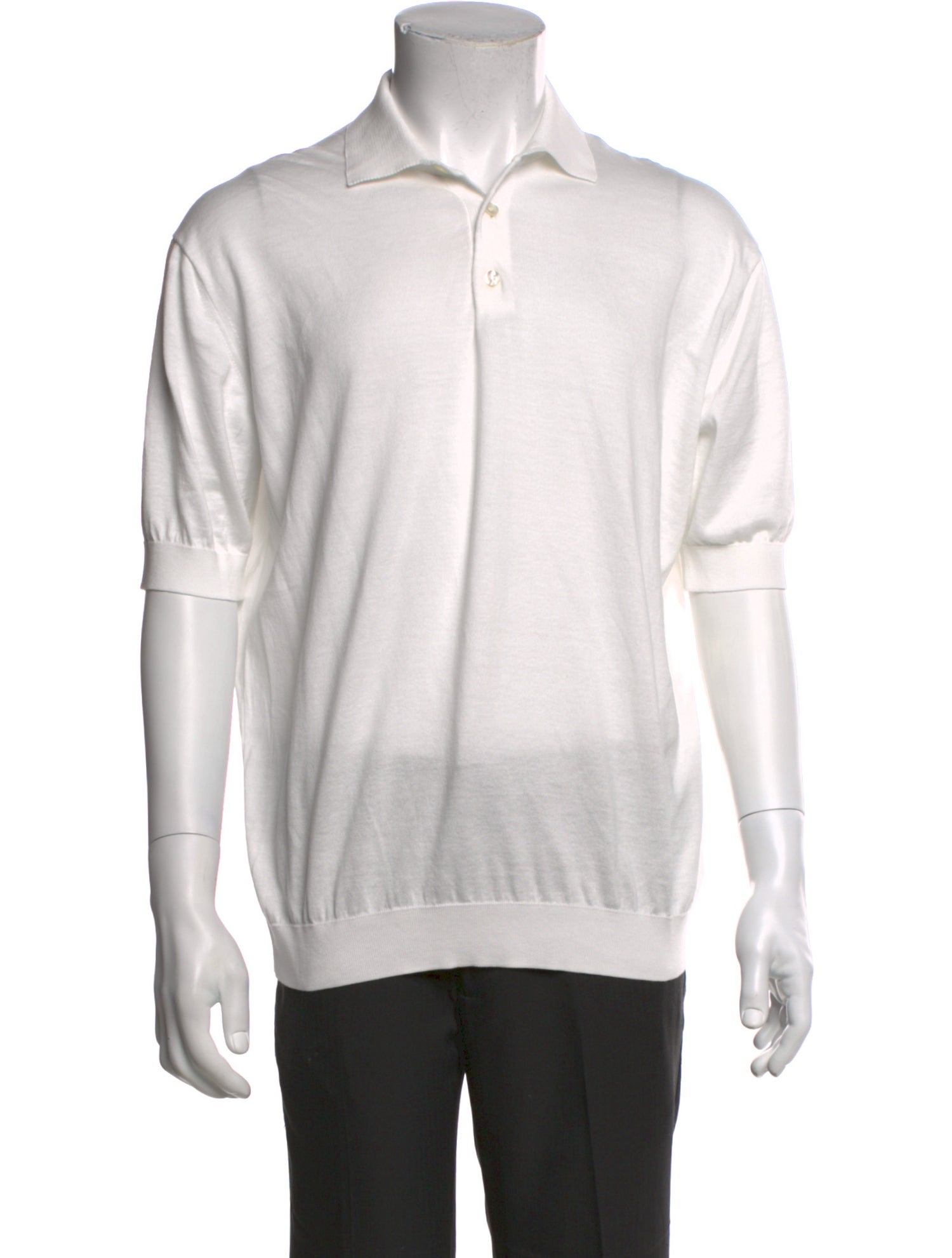 Lardini V-Neck Long Sleeve Polo Shirt