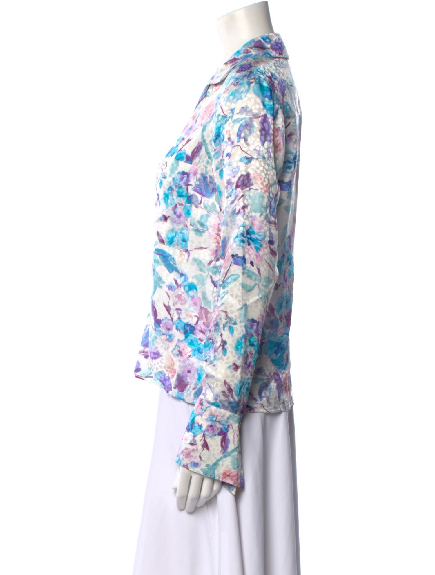 Art Dealer Silk Floral Print Blouse