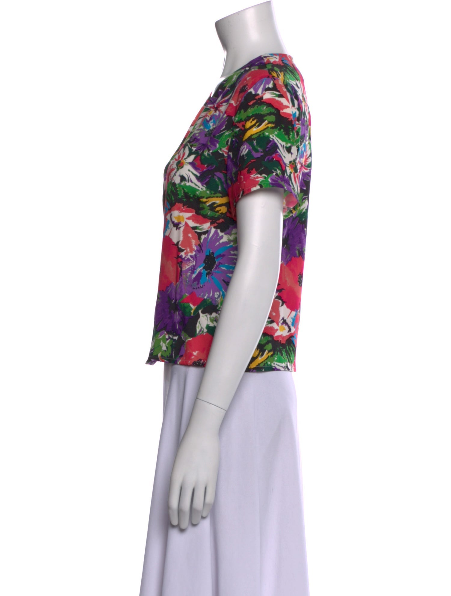 Art Dealer Silk Floral Print Blouse w/ Tags
