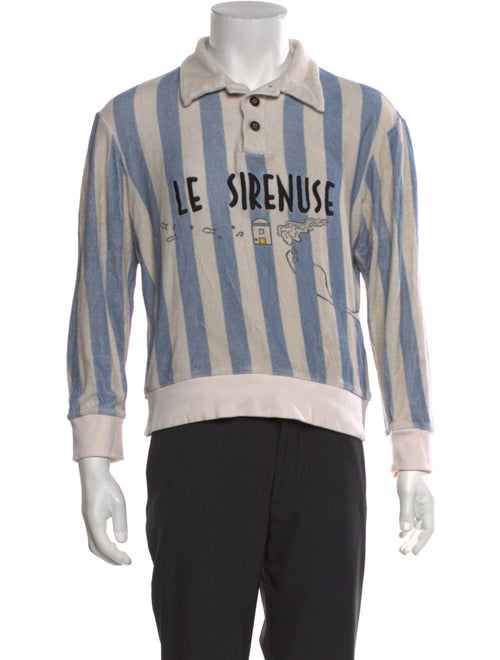 La Sirenuse x Tombolo Linen Striped Polo Shirt