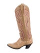 Larry Mahan Leather Graphic Print Western Boots