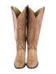 Larry Mahan Leather Graphic Print Western Boots