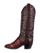 Larry Mahan Ostrich Printed Western Boots
