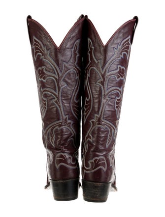 Larry Mahan Ostrich Printed Western Boots