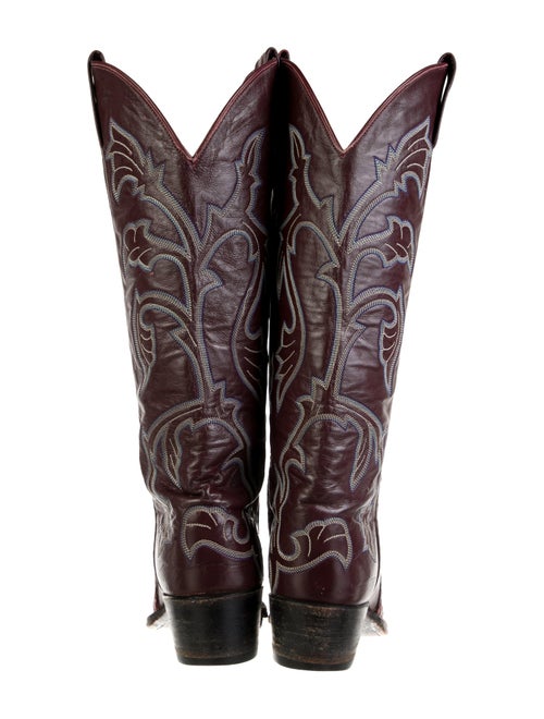 Larry Mahan Ostrich Printed Western Boots