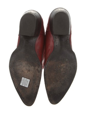 Larry Mahan Leather Embroidered Accent Western Boots