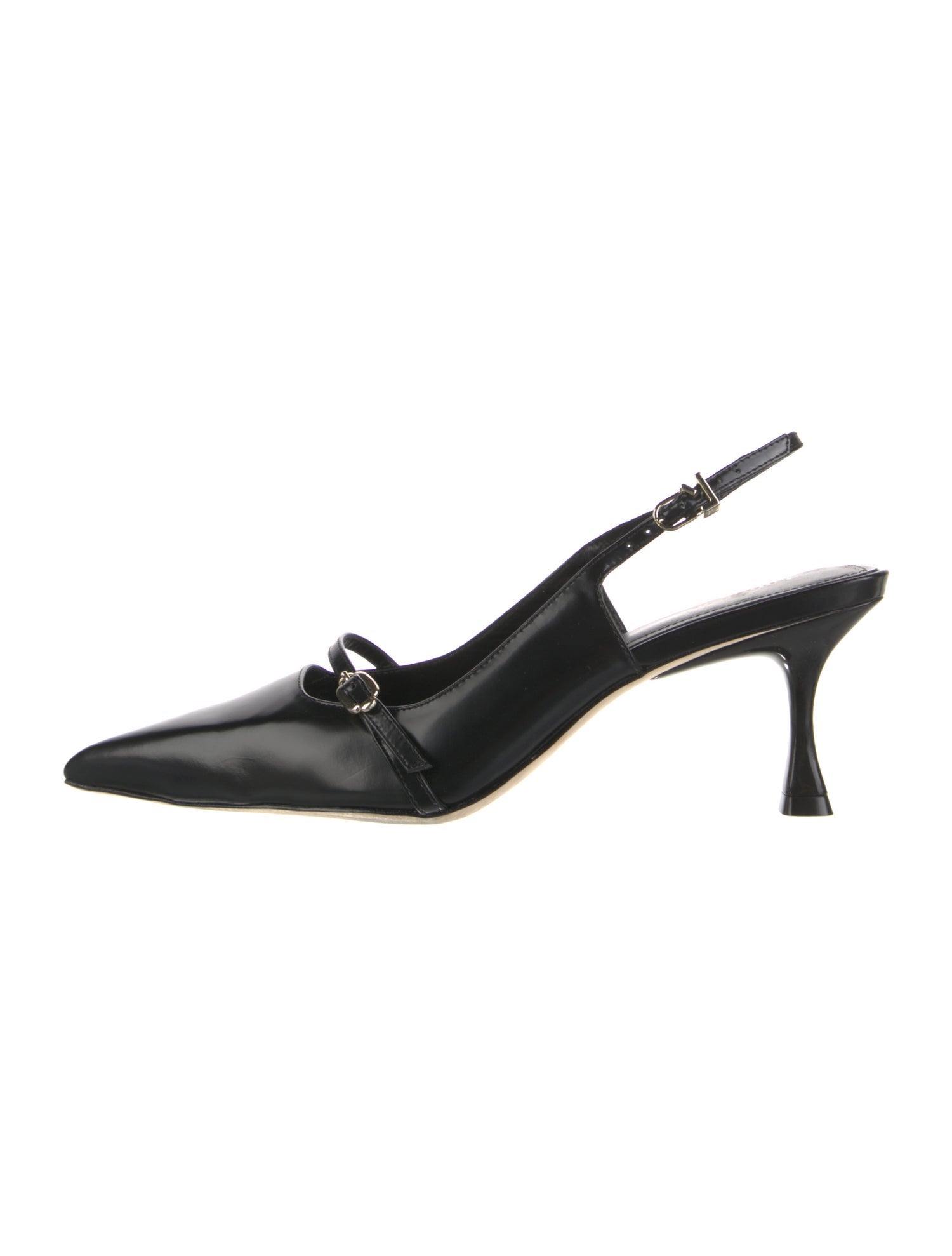 Larry Mahan Leather Slingback Pumps