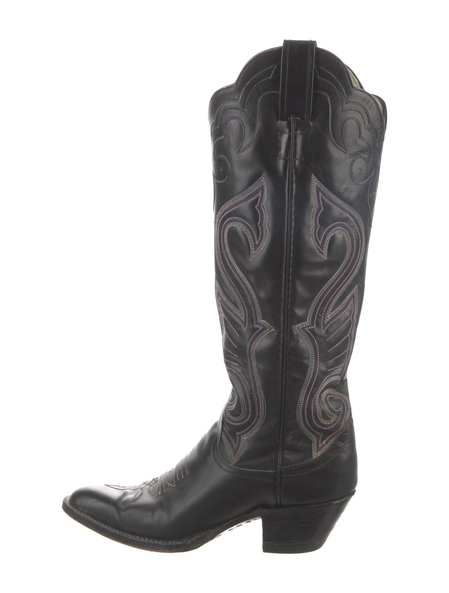 Larry Mahan Leather Printed Riding Boots