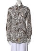 Larry Mahan Printed Long Sleeve Button-Up Top