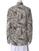 Larry Mahan Printed Long Sleeve Button-Up Top
