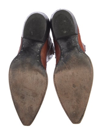 Larry Mahan Leather Patterned Western Boots